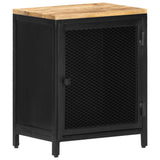 Bedside Cabinet 40x30x53 cm Solid Rough Mango Wood - Low Angle