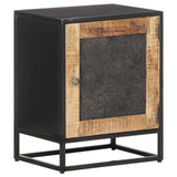 Bedside Cabinet 40x30x50 cm Rough Mango Wood - Low Angle