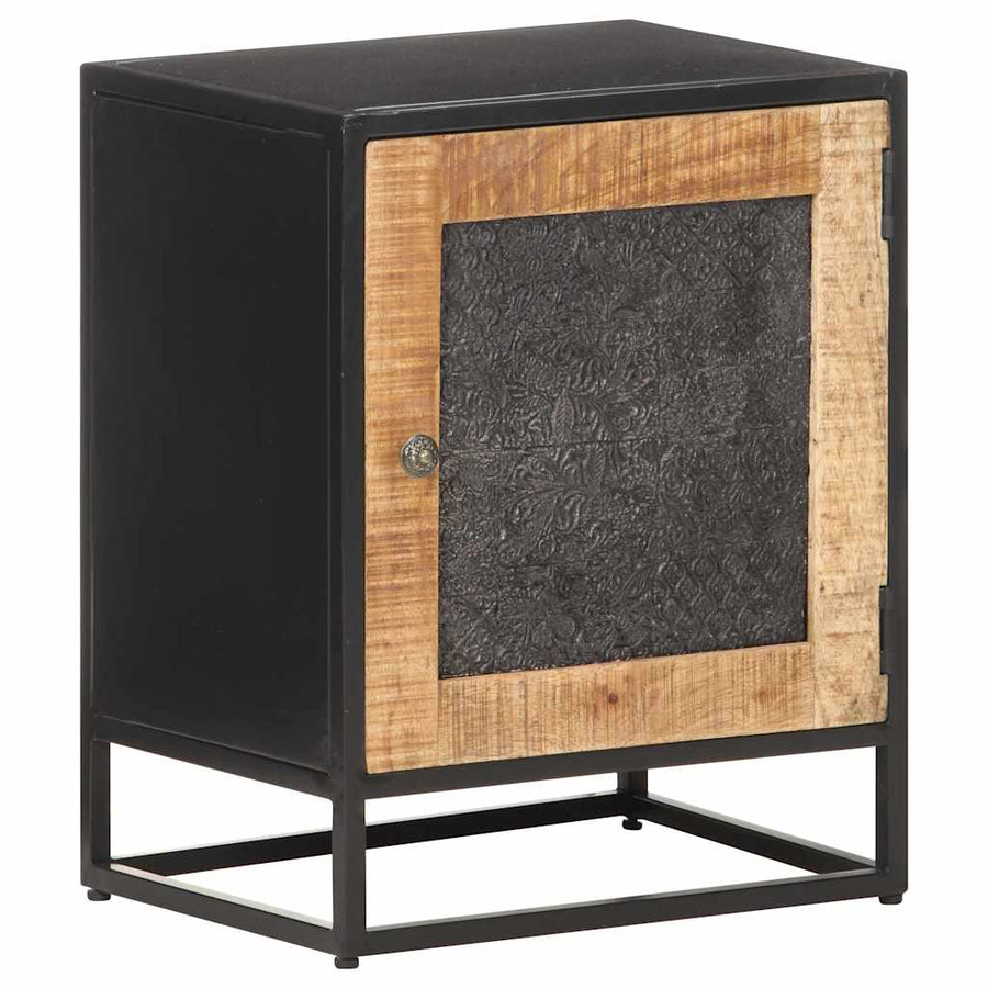 Bedside Cabinet 40x30x50 cm Rough Mango Wood