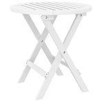 Folding Garden Table White ?46 cm Solid Wood Acacia