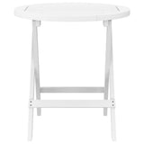 Folding Garden Table White ?46 cm Solid Wood Acacia