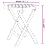 Folding Garden Table White ?46 cm Solid Wood Acacia