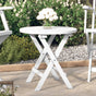 Folding Garden Table White ?46 cm Solid Wood Acacia