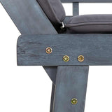 Garden Bench with Cushions 2-in-1 190 cm Grey Solid Acacia Wood
