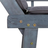 Garden Bench with Cushions 2-in-1 190 cm Grey Solid Acacia Wood - Extra Image