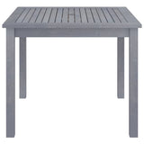 Garden Dining Table 88x88x74 cm Solid Acacia Wood - Side View