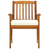 Garden Dining Chairs 2 pcs with Cushions Solid Acacia Wood - Top-Down View