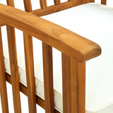 Garden Dining Chairs 2 pcs with Cushions Solid Acacia Wood - Close-Up Angle