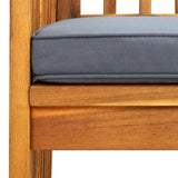 Garden Dining Chairs 2 pcs with Cushions Solid Acacia Wood - Low Angle