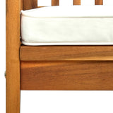 Garden Bench with Cushion 147 cm Solid Acacia Wood - Close-Up Angle