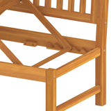 Day Bed with Grey Cushion 200x60x75 cm Solid Wood Acacia - Close-Up Angle