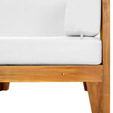 2 Piece Garden Lounge Set with Cushions Solid Acacia Wood - Rear View