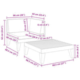 2 Piece Garden Lounge Set with Cushions Solid Acacia Wood - Close-Up Angle
