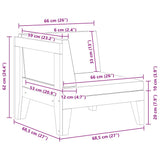 Sectional Corner Sofa and Dark Grey Cushions Solid Acacia Wood - Close-Up Angle