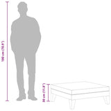 Sectional Footrest with Cream White Cushion Solid Acacia Wood - Extra Image