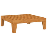 Sectional Footrest with Dark Grey Cushion Solid Acacia Wood - Top-Down View