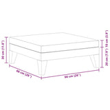 Sectional Footrest with Dark Grey Cushion Solid Acacia Wood - Low Angle