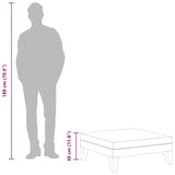 Sectional Footrest with Dark Grey Cushion Solid Acacia Wood - Extra Image