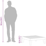 Garden Table 68.5x68.5x24 cm Solid Acacia Wood - Close-Up Angle