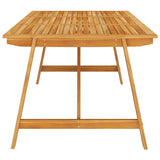 Garden Dining Table 206x100x74 cm Solid Acacia Wood - Side View