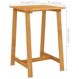 Garden Bar Table 70x70x104 cm Solid Acacia Wood