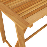 Garden Bar Table 140x70x104 cm Solid Acacia Wood - 45-Degree Angle