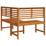 Garden Corner Bench 140 cm Solid Acacia Wood - Rear View