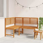 Garden Corner Bench 140 cm Solid Acacia Wood