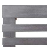 Garden Corner Bench Grey 140 cm Solid Acacia Wood - Low Angle