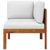 Garden Corner Sofas 2 pcs with Cushions Wood Acacia&Rope - Side View
