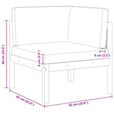 Garden Corner Sofas 2 pcs with Cushions Wood Acacia&Rope - Extra Image