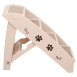 Folding Dog Stairs Cream 62x40x49.5 cm - Top-Down View