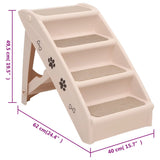 Folding Dog Stairs Cream 62x40x49.5 cm - Extra Image