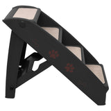Folding Dog Stairs Black 62x40x49.5 cm - Top-Down View
