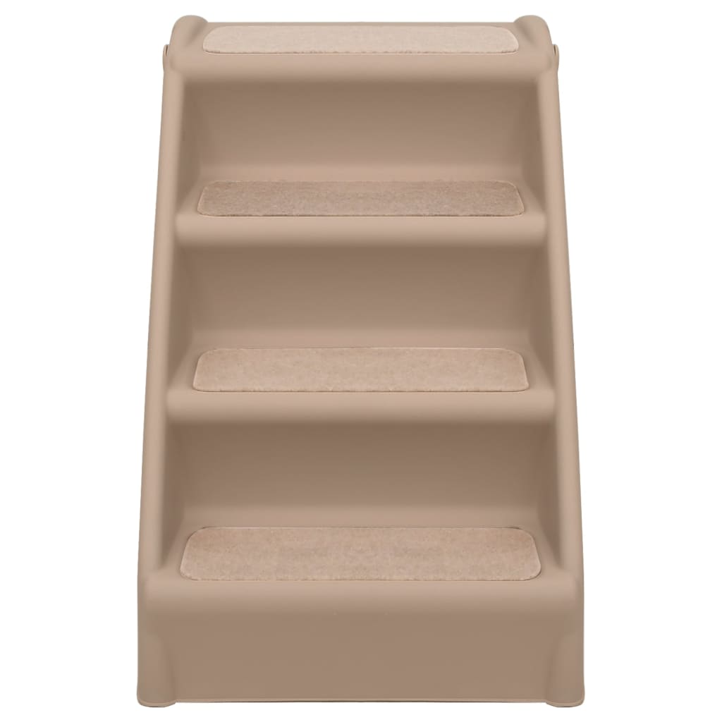 Folding Dog Stairs Brown 62x40x49.5 cm