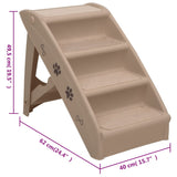 Folding Dog Stairs Brown 62x40x49.5 cm - Extra Image