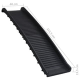 Folding Dog Ramp Black 155.5x40x15.5 cm - Low Angle
