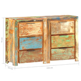 Drawer Cabinet 118x33x75 cm Solid Reclaimed Wood - 45-Degree Angle