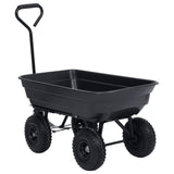 Garden Tipping Hand Cart 300 kg 75L Black - Side View