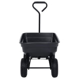 Garden Tipping Hand Cart 300 kg 75L Black - 45-Degree Angle