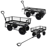 Garden Hand Trolley Black 250 kg - Close-Up Angle