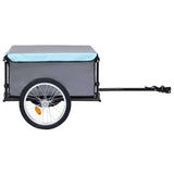 Bike Trailer Black and Blue 65 kg - Side View