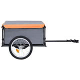 Bike Trailer Grey and Orange 65 kg - Side View