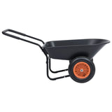 Wheelbarrow Black and Orange 78 L 100 kg - Side View