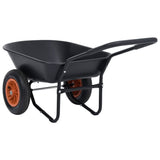 Wheelbarrow Black and Orange 78 L 100 kg - Top-Down View