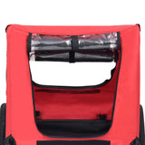 Pet Bike Trailer Red and Black - Close-Up Angle