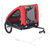 Pet Bike Trailer Red and Black - Extra Image