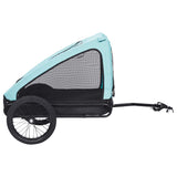 Pet Bike Trailer Blue and Black - Top-Down View