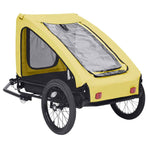 Pet Bike Trailer Yellow and Black