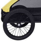 Pet Bike Trailer Yellow and Black - Low Angle